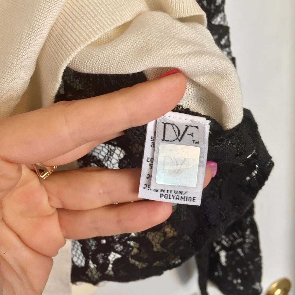 ✨Diane Von Furstenburg lace sweater✨ - Picture 6 of 8